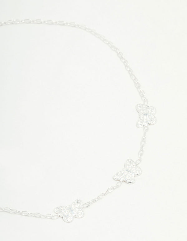 Sterling Silver Butterfly Trio Bracelet