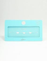 Sterling Silver Butterfly Trio Bracelet - link has visual effect only