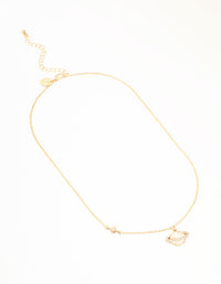 Gold Enamel Planet Drop Necklace - link has visual effect only