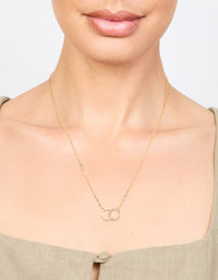 Gold Diamante Open Circle Necklace - link has visual effect only
