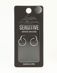 Surgical Steel Medium Sleeper Earrings 12 mm - link has visual effect only