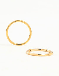 Gold Plated Surgical Steel Medium Sleeper Earrings 10 mm - link has visual effect only