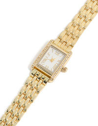 Gold & Diamante Roman Numeral Watch - link has visual effect only