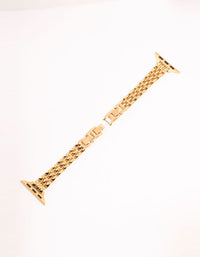 Gold Detailed Chain Watch Strap 38/40/41 - link has visual effect only