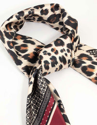 Leopard Border Fabric Scarf - link has visual effect only