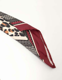 Leopard Border Fabric Scarf - link has visual effect only