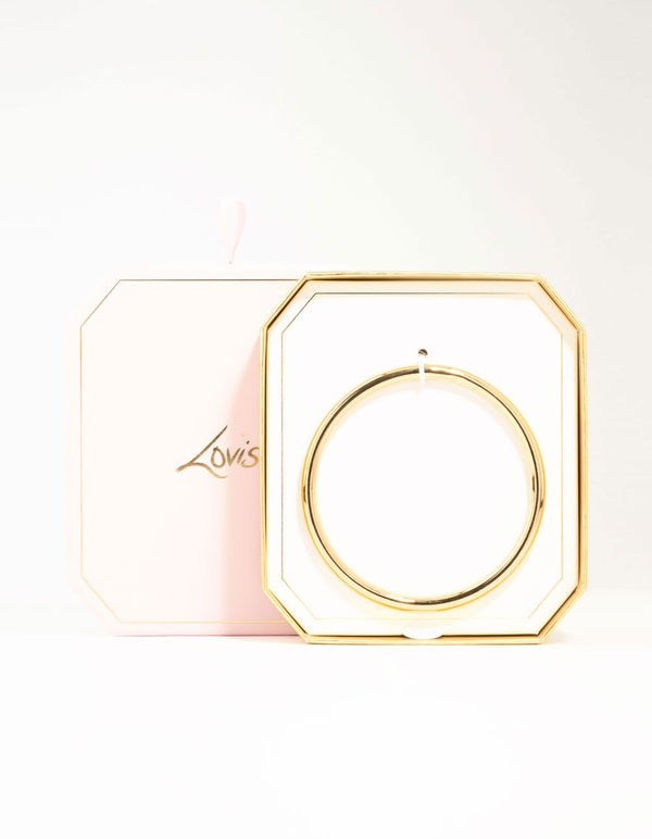 Waterproof Gold Plated Stainless Steel Basic Bangle