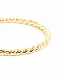 Gold Twisted Round Bangle - link has visual effect only