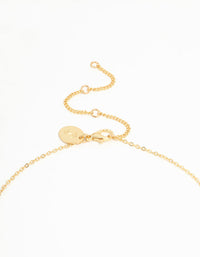 Gold Plated Cubic Zirconia Oval Cross Necklace - link has visual effect only