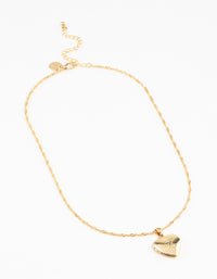 Gold Plated Heart Locket Initial K Necklace - link has visual effect only