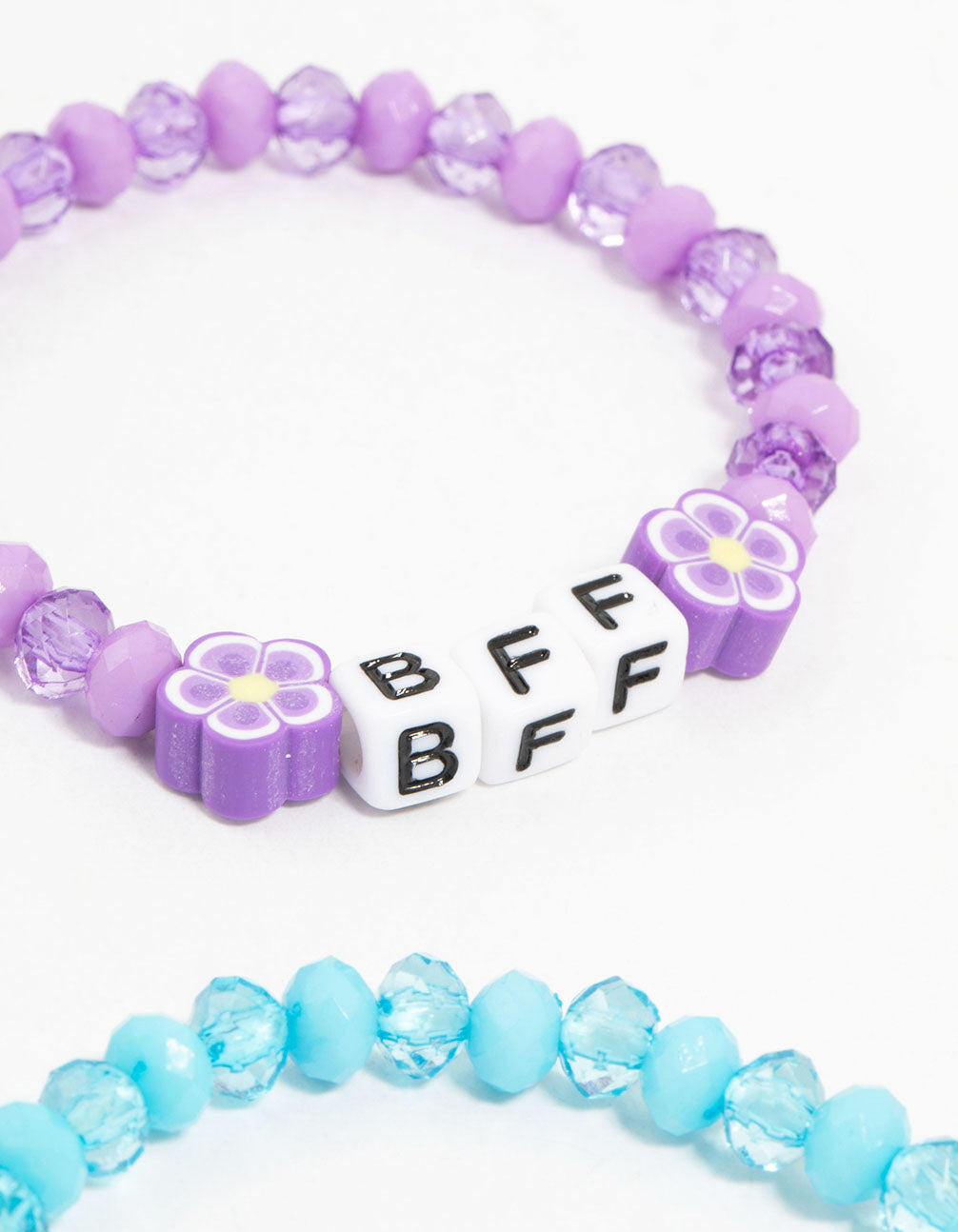 Kids Beaded Floral BFF Stretch Bracelets 5-Pack