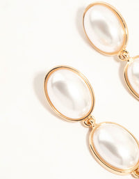 Gold Pearl Drop Earrings - link has visual effect only