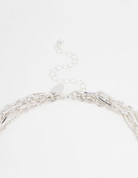 Antique Silver Turquoise & Heart Charm Layered Necklace - link has visual effect only