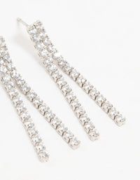 Silver Cubic Zirconia Stud Earrings 3-Pack - link has visual effect only