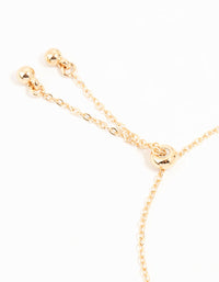 Gold Cubic Zirconia Flower Trio Bracelet - link has visual effect only