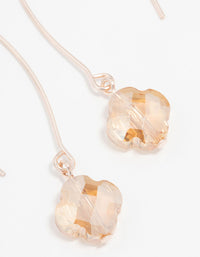 Rose Gold Fine Flower Drop Earrings - link has visual effect only