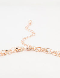 Rose Gold Heart & Green Diamante Charm Layered Necklace - link has visual effect only
