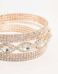 Rose Gold Diamante Marquise Wrist Cuff - link has visual effect only
