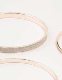 Rose Gold Glitter Paper & Diamante Bangles 5-Pack - link has visual effect only