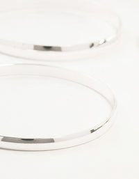 Silver Thick Bangles 3-Pack - link has visual effect only
