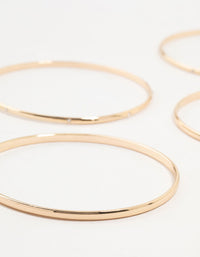 Gold Diamante Inlay & Clean Bangles 7-Pack - link has visual effect only