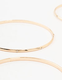 Gold Diamante Inlay & Clean Bangles 7-Pack - link has visual effect only