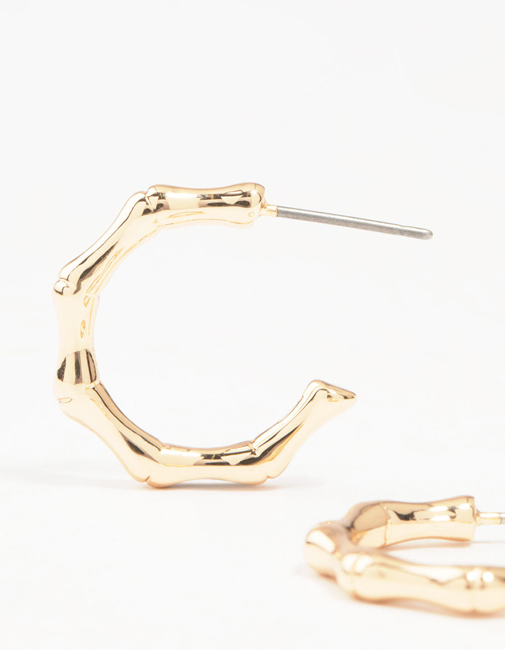 Gold Bamboo Hoops
