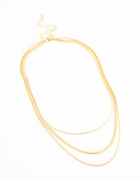 Waterproof Gold Plated Stainless Steel Chain Layered Necklace - link has visual effect only
