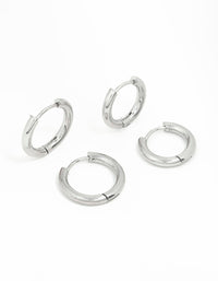 Surgical Steel Thick Hoop Earrings 2-Pack - link has visual effect only