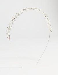 Silver Winding Leaves Headband - link has visual effect only
