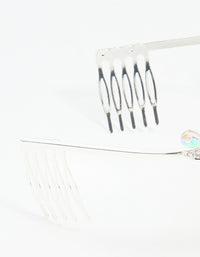 Silver Diamante & Pearl Crown Headband - link has visual effect only