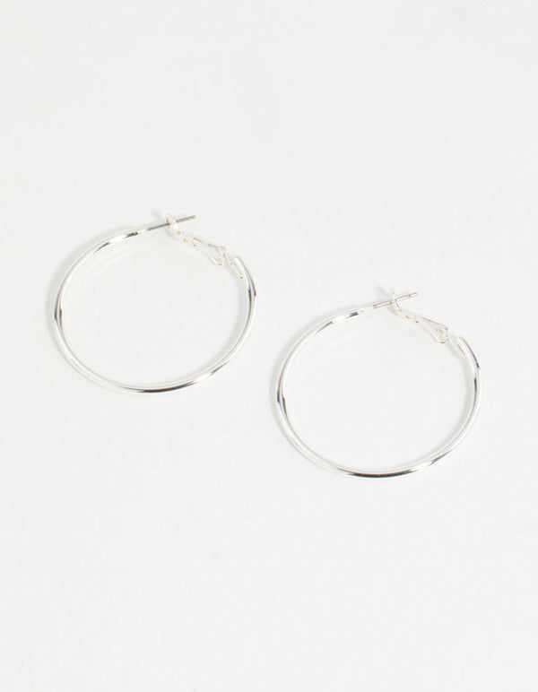 Silver Mixed Size Hoop Earrings 2-Pack
