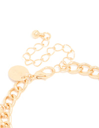 Gold Pearl Heart Charm Bracelet - link has visual effect only
