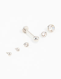 Surgical Steel Cubic Zirconia Flat Back Pack - link has visual effect only