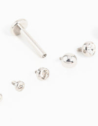 Surgical Steel Cubic Zirconia Flat Back Pack - link has visual effect only