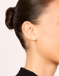 Gold Bunny Stud Earrings - link has visual effect only