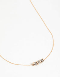 Mixed Metals Diamante Rondell Necklace - link has visual effect only