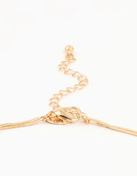 Gold Thin Tassel Y-Necklace - link has visual effect only
