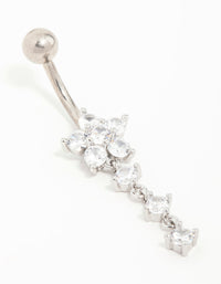 Titanium Butterfly Cubic Zirconia Drop Belly Bar - link has visual effect only