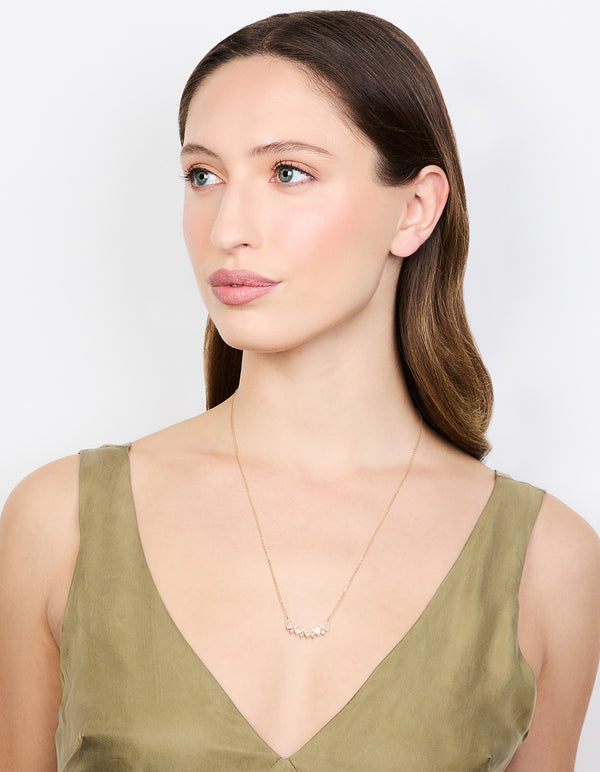 Gold Plated Mini Heart Banner Necklace