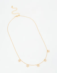 Gold Plated Diamante Butterfly Dainty Charm Necklace - link has visual effect only