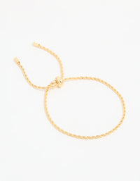 Gold Plated Simple Rope Toggle Bracelet - link has visual effect only