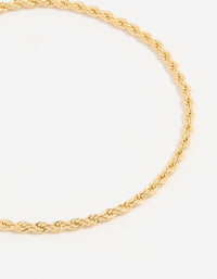 Gold Plated Simple Rope Toggle Bracelet - link has visual effect only