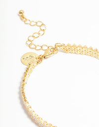 Gold Plated Cubic Zirconia Tennis Bracelet - link has visual effect only