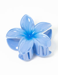 Blue Ombre Frangipani Claw Clip - link has visual effect only