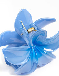 Blue Ombre Frangipani Claw Clip - link has visual effect only