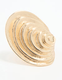 Gold Statement Oval Wave Ring - link has visual effect only