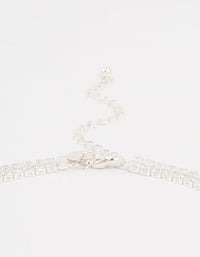 Silver Cubic Zirconia V Necklace - link has visual effect only