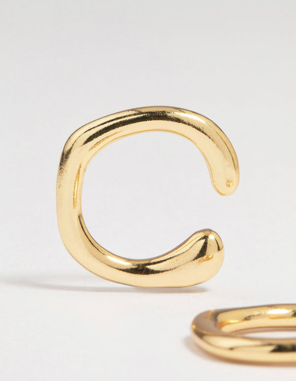 Gold Plated Organic Ear Cuffs