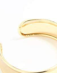 Gold Plated Smooth Thin Wrist Cuff - link has visual effect only